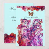 DROMERIGE FLOEREN helderrood roze paars blauw Kaart (Voorkant / Achterkant)