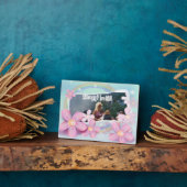 Dromerige Floral Pastel Art Plaque Fotoplaat (Zijkant)