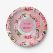 Dromerige Floral Sky Rings Papieren Bordje (Voorkant)