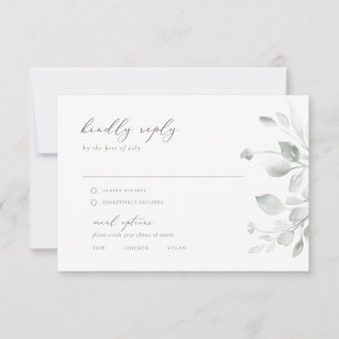 Dromerige Foliage Rsvp met Menuopties Kaartje
