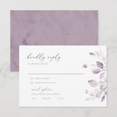 Dromerige Foliage Rsvp met Menuopties Kaartje (Voorkant / Achterkant)