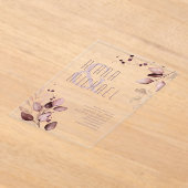 Dromerige Foliage Wedding Bourgogne ID817 Acryl In Acryl Uitnodigingen (Laagn)