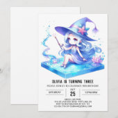 Dromerige Fun Wizard Verjaardag Kaart (Voorkant / Achterkant)