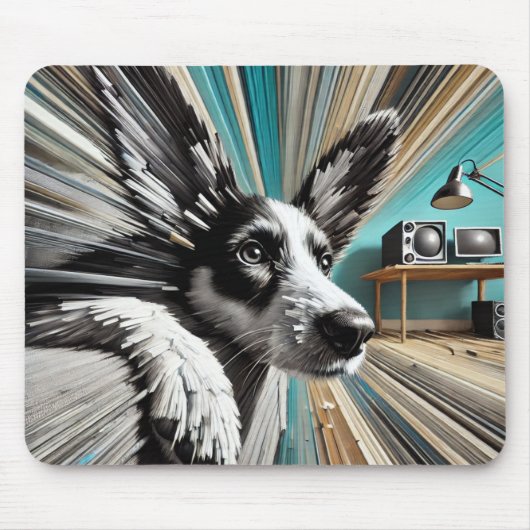 Dromerige futuristische hond muismat (Voorkant)