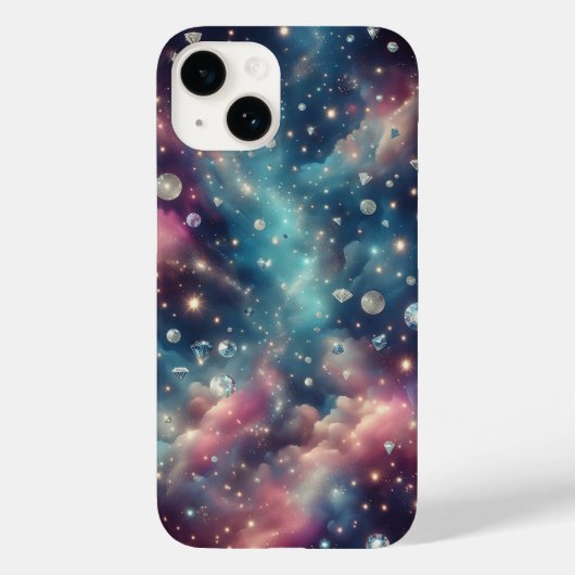 Dromerige Galaxy Diamant Space Glitter Sterren Pas Case-Mate iPhone Case (Achterkant)