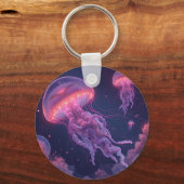Dromerige Galaxy Oceaan Fantasie Kunst Sleutelhanger (Achterkant)