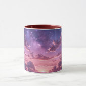 Dromerige Galaxy Sky Mok | Roze Paarse Wolkenlands (Midden)