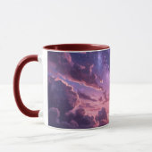 Dromerige Galaxy Sky Mok | Roze Paarse Wolkenlands (Links)