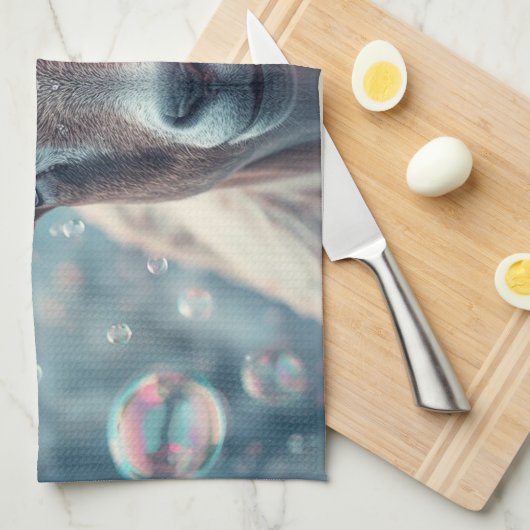 Dromerige geitenkunst theedoek (Quarter Fold)