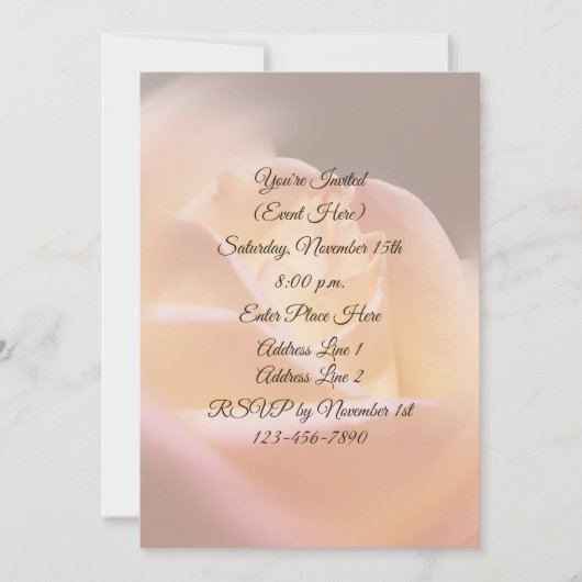 Dromerige Gele Roos Bloemenfeest Kaart (Voorkant)