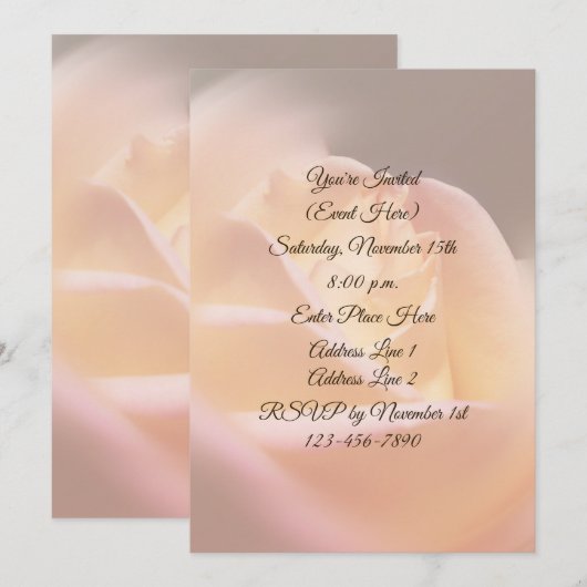 Dromerige Gele Roos Bloemenfeest Kaart (Voorkant / Achterkant)