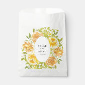 Dromerige gele roos bruiloft bedankzakje (Voorkant)