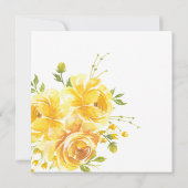 Dromerige gele roos bruiloft save the date (Achterkant)