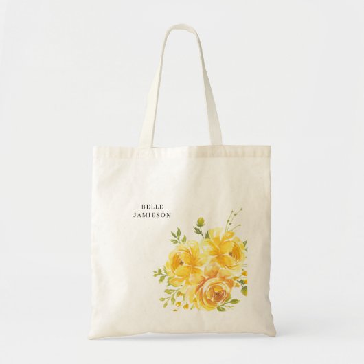  dromerige gele roos tote bag (Voorkant)