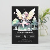 Dromerige gelukkige sprookjesverjaardag kaart (Staand voorkant)