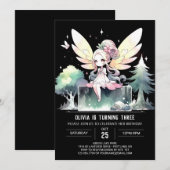 Dromerige gelukkige sprookjesverjaardag kaart (Voorkant / Achterkant)