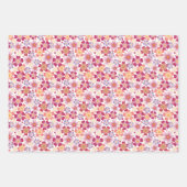 Dromerige gemengde bloemen op wit inpakpapier vel (Voorkant 3)