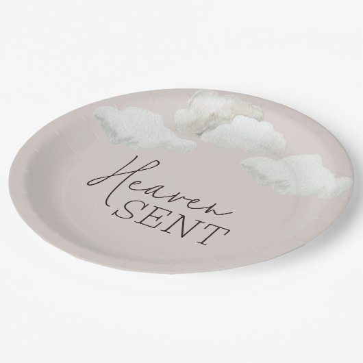 Dromerige genderneutrale hemel stuurde genderonthu papieren bordje (Gekanteld)