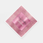 Dromerige Glitzy Girly Pink Sparkle Servet (Hoek)