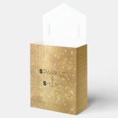 Dromerige Glitzy Glam Gouden Sparkle Bedankdoosjes (Geopend)