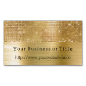 Dromerige Glitzy Gold Sparkle Magnetisch Visitekaartje (Voorkant)
