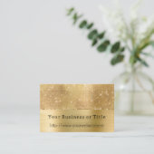 Dromerige Glitzy Gold Sparkle Visitekaartje (Staand voorkant)