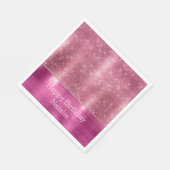Dromerige Glitzy Pink Silver Sparkle Servet (Hoek)