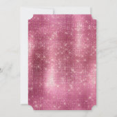 Dromerige Glitzy Roze Zwart Zilver Sparkle Kaart (Achterkant)