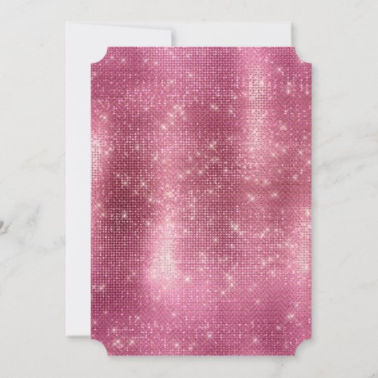 Dromerige Glitzy Roze Zwart Zilver Sparkle Kaart (Achterkant)