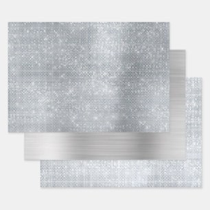 Dromerige Glitzy Silver Sparkle Inpakpapier Vel