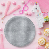 Dromerige Glitzy Silver Sparkle Papieren Bordje (Feest)
