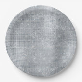 Dromerige Glitzy Silver Sparkle Papieren Bordje (Voorkant)