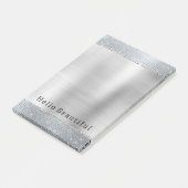 Dromerige Glitzy Silver Sparkle Post-it® Notes (Schuin)