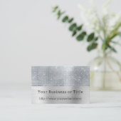 Dromerige Glitzy Silver Sparkle Visitekaartje (Staand voorkant)