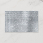 Dromerige Glitzy Silver Sparkle Visitekaartje (Achterkant)