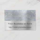 Dromerige Glitzy Silver Sparkle Visitekaartje (Voorkant)