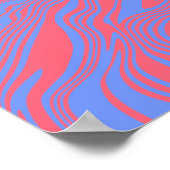 Dromerige golven - Abstracte stroom in blauw en ko Poster (Hoek)