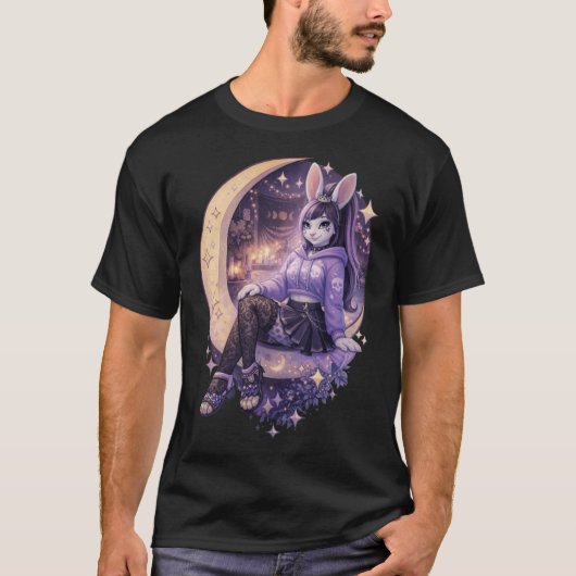 Dromerige Goth Konijn T-shirt (Voorkant)