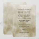 Dromerige gouden crème bruiloft kaart (Voorkant / Achterkant)