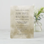 Dromerige gouden crème bruiloft kaart (Staand voorkant)