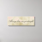 Dromerige gouden crème roze altijd kus me canvas afdruk (Voorkant)