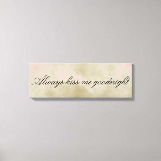 Dromerige gouden crème roze altijd kus me canvas afdruk (Voorkant)