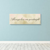 Dromerige gouden crème roze altijd kus me canvas afdruk (Insitu (Houten vloer))