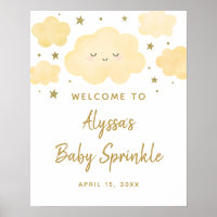Dromerige Gouden Wolk Sterren Baby Shower