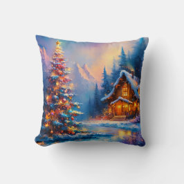 Dromerige grillige berg kersthut kussen