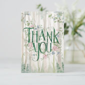 Dromerige grillige Bossen Woodland Bedankkaart (Staand voorkant)