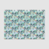 Dromerige Groene en Blauwe Zee Schildpadden en Zee Tissuepapier (Voorkant)