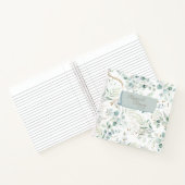 Dromerige groene patroon groen/blauw ID817 Notitieboek (Binnen)