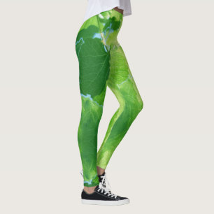 Dromerige Groene Wijnstok Bladeren Broek Leggings