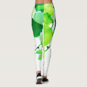 Dromerige Groene Wijnstok Bladeren Leggings (Achterkant)